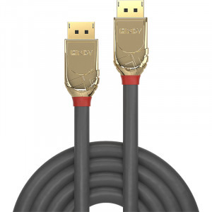LINDY Gold, DisplayPort Male - DisplayPort Male, v1.2, 15m, gri-auriu
