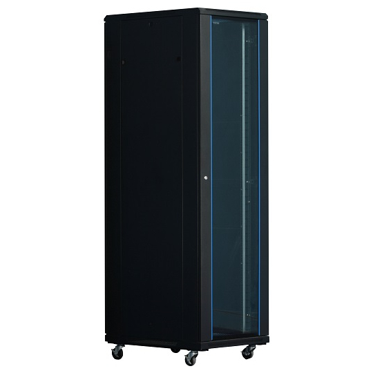 Cabinet metalic Xcab 27U6080S 27U, Stand alone, 600 x 800, Glass door, Negru