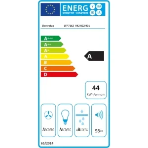 Electrolux telescopica LFP716Z, Putere de absorbtie 650 m3/h, 4 trepte, Hob2Hood, Breeze, Clasa A, 60 cm, Negru