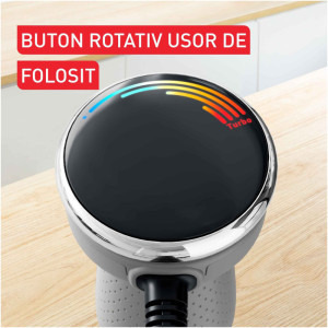 Tefal Mixer vertical QuickChef+ HB673B30, 1000W, 0.8 L / 0.5L, Gri/Argintiu