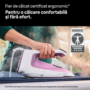 Braun Fier de calcat FreeStyle 7 FI7215VI, 2000W, 50g/min, Alb/Violet