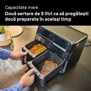 Braun Friteuza cu aer cald TwinCook 5 TD5073, 2850W, 2x 5L, Negru