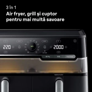 Braun Friteuza cu aer cald TwinCook 5 TD5073, 2850W, 2x 5L, Negru