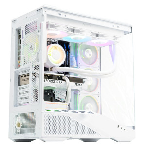 Gaming DRAGON Prime Alb Streaming Edition, AMD Ryzen 7 5800X3D 3.4GHz, 32GB DDR4, 1TB SSD, RX 9070 XT 16GB GDDR6, Iluminare RGB