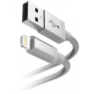 Cablu de date / adaptor Hama Metal, USB Male la Lightning Male, 1.5 m, Silver