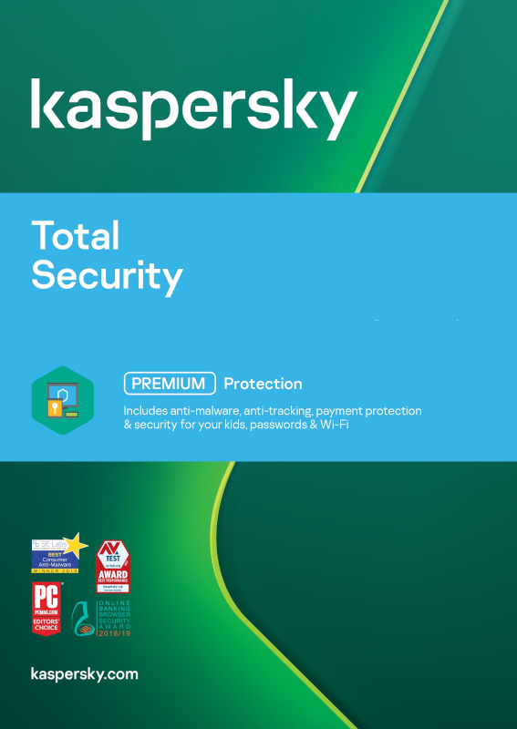 Antivirus Kaspersky Total Security, 5 Dispozitive, 2 Ani, Licenta noua, Electronica