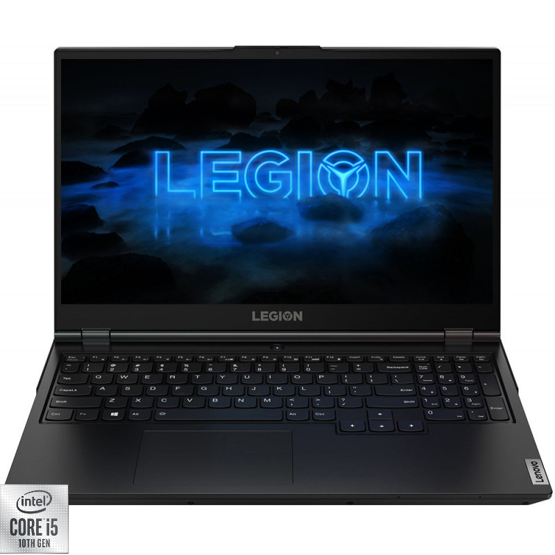 Laptop Lenovo Gaming 15.6” Legion 5 15IMH6, FHD IPS 120Hz, Procesor Intel® Core™ i5-10500H (12M Cache, up to 4.50 GHz), 8GB DDR4, 512GB SSD, GeForce RTX 3050 4GB, No OS, Phantom Black Lenovo imagine noua idaho.ro