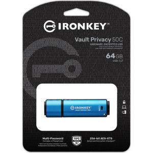 Kingston IronKey Vault Privacy 50C Series AES-256 Encrypted 64GB
