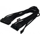 Orico 24-pin ATX Male - 20+4-pin ATX Female, 0.45m, negru sleeved