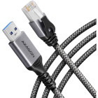 AXAGON Adaptor ADE-AM50, USB-A 3.0-RJ45 Gigabit, Gri