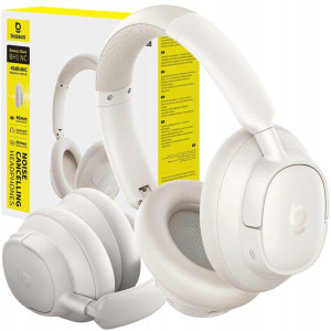 Baseus Over-Ear, Bass BH1 NC Adaptive, SuperBass 2.0, White