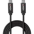 Cablu video LINDY USB-C Male la USB-C Male, 8m, negru
