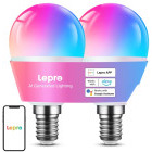 Lepro Bec LED RGB Smart BP1, Wi-Fi, E14, 470 lumeni, 2 buc