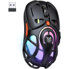 Mouse Gaming ONIKUMA DM02, Wireless, RGB, Black