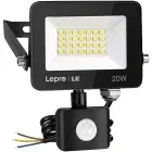 Lepro Proiector LED DW, 20 W, 2000 lumeni, 5000K, IP65, Senzor de miscare