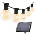 Lepro Sistem de iluminare solara pentru exterior WW, E12, 3 W, 180 lumeni, IP65, 25 becuri, 7.6 m