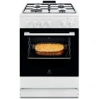 Aragaz Electrolux LKG604012W, Gaz, 4 arzatoare, Sistem de siguranta, Aprindere integrata, Autocuratare catalitica, Timer, Grill, Rotisor, Clasa A, 60 cm, Alb
