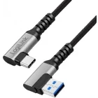 Cablu de date / adaptor Logilink CU0473 USB Male la USB-C Male, Angled, 60 W, 2 m, Black