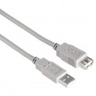Hama USB 2.0 Male tip A - USB 2.0 Female tip A, 1.8m, gri