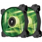 Corsair Air Series SP140 LED Green High Static Pressure 140mm Fan Twin Pack