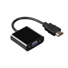 Hama 1x HDMI Male - 1x VGA Female + 1x Jack 3.5 mm Female, negru