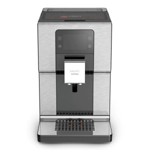 Krups automat Intuition Experience EA876D10, 17 retete, 4 profiluri de utilizatori, 4 trepte de tarie a cafelei, Negru/ argintiu, 1550W, 15bar, 3L, Argintiu-Negru