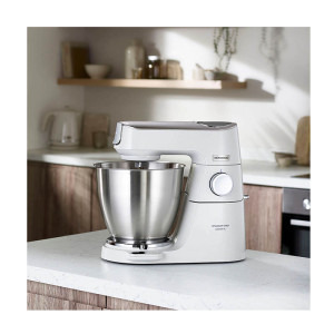 Kenwood Titanium Chef Baker XL KVL65.001WH, 1200 W, vas 7 l, 10 trepte viteza, cantar integrat, ecran LCD, 3 accesorii patiserie, alb