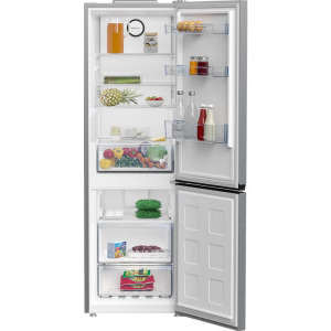 Beko B1RCNA364XB, 316 L, No Frost, AeroFlow, XXL Bottle holder, MaxStore, Clasa E, 186 cm, Metal Look