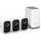 eufy Kit supraveghere video eufyCam 3C S300, 4K Ultra HD, BionicMind, Nightvision, Homebase 3 + 3 camere video