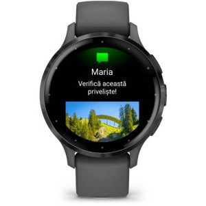 Garmin Venu 3S, GPS, Wi-Fi, curea silicon, Black Sesame/Slate