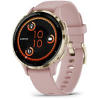 SmartWatch Garmin Venu 3S, GPS, Wi-Fi, curea silicon, Pink Dawn/Soft Gold