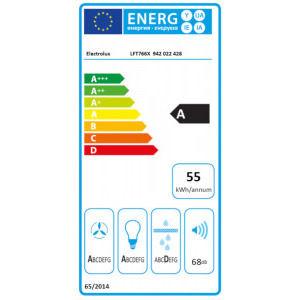 Electrolux semineu LFT766X, Putere de absorbtie 700 m3/h, 1 motor, 60 cm, Conectivitate plita, Inox