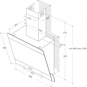 Whirlpool decorativa WHVP65FLMK, Putere de absorbtie 375 m3/h, 3 trepte viteza, Sticla neagra