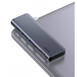 Baseus MultiPort Hub CAHUB-K0G, USB Tip C, 5-in-1, 2x USB 3.0, 1x USB-C + microSD card