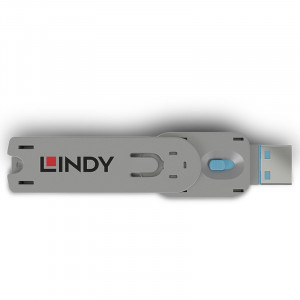 LINDY Cheie dispozitiv blocare port USB tip A, albastru