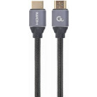 Cablu video Gembird HDMI Male - HDMI Male, v2.0, 3m, negru-gri