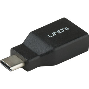 Adaptor LINDY 1x USB 3.2 tip C Male - 1x USB 3.2 tip A Female, negru