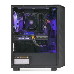 Gaming BALAUR Epic Plus, AMD Ryzen 5 5600 3.5GHz, 16GB DDR4, 500GB SSD, RTX 3060 12GB GDDR6, Iluminare RGB