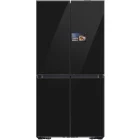 Frigider Side By Side Samsung RM90F67CECEO, 654 L, Clasa E, AI Inverter, AI Home, SpaceMax, UV Deodorizer, AI Hybrid Cooling, AI Energy, Beverage Center, SmartThings, Dozator de apa & gheata, Control electronic, 185 cm, Negru