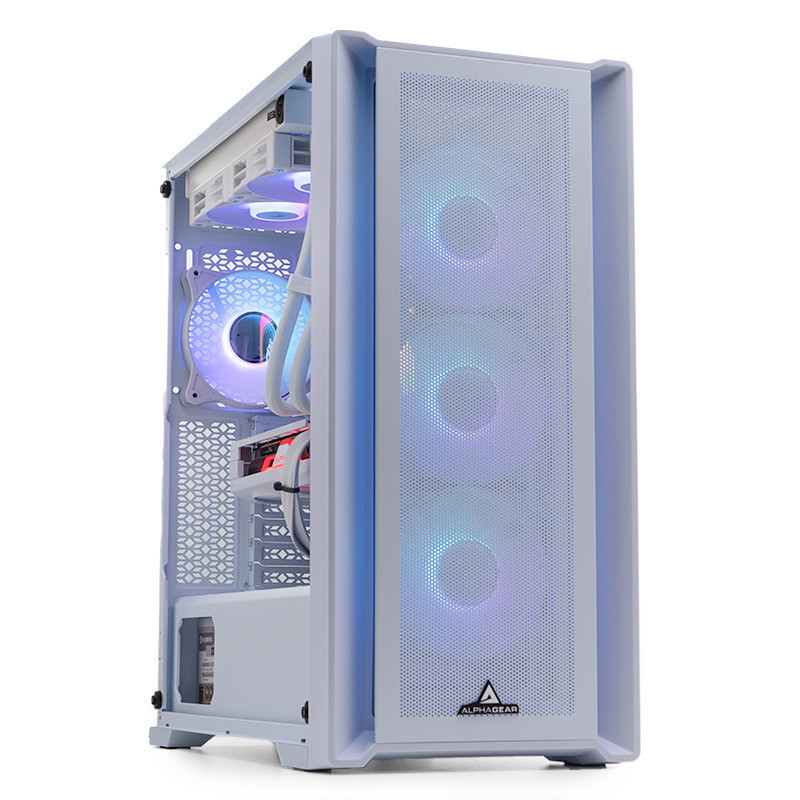 PC Gaming BALAUR Legendar Prime Pro Alb, Intel i5-14600K 3.5GHz, 32GB DDR5, 1TB SSD, RTX 5060 8GB GDDR7, Iluminare RGB