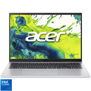 Laptop Acer 16 Aspire Go 16 AG16-71P, WUXGA IPS 120Hz, Procesor Intel® Core™ 7 150U (12M Cache, up to 5.40 GHz), 16GB DDR5, 1TB SSD, Intel Graphics, No OS, Pure Silver