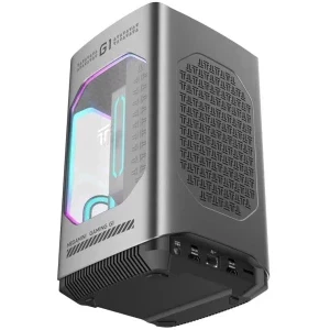 Tecno Gaming Mega Mini G1, Intel Core i9-13900H 5.4GHz , 32GB DDR5, 1TB SSD, RTX 4060 8GB, Wi-Fi, Bluetooth, HDMI, Windows 11 Home, Sistem cu racire lichida, Display integrat