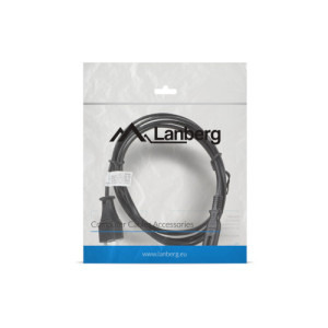 Lanberg Cablu alimentare CEE 7/16 Euro Plug - IEC320/C7 1.8m, Negru