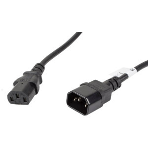 Cablu componente Lanberg IEC320/C13 Female - IEC320/C14 Male, 5m, negru