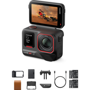 Camera video actiune Insta360 Ace Pro 2 Midnight Black Flash Print Bundle