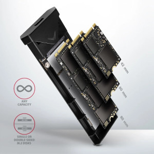 AXAGON EEM2-UB2 M.2 NVMe USB-C 3.2 Gen 2 Black