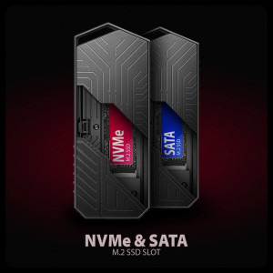AXAGON EEM2-GAM M.2 NVMe & SATA USB-C 3.2 Gen 2 Black