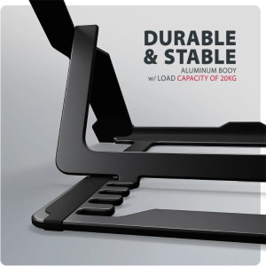 AXAGON STND-LAB stand aluminiu, 10-17.3 inch, pliabil, 8 pozitii, Black