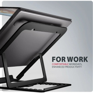 AXAGON STND-LAB stand aluminiu, 10-17.3 inch, pliabil, 8 pozitii, Black