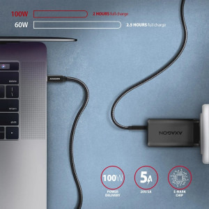 AXAGON BUCM32-CM05AB, USB-C Male la USB-C Male, 20Gbps, PD 100W, 0.5 m, Black